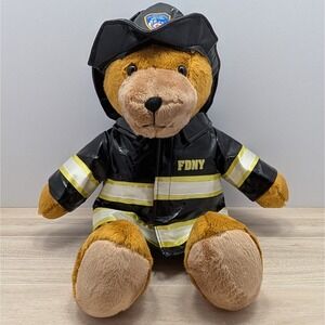 FDNY Firefighter Teddy Bear Plush NYC Fire Department Uniform Stuffed Animal Toy